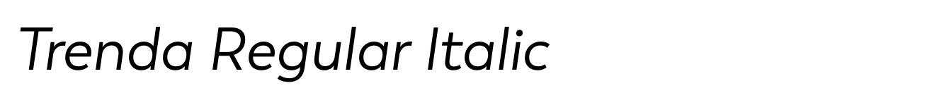 Trenda Regular Italic